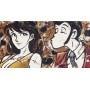 Quadro Juta Lupin e Fujiko Oro - realizzato a mano