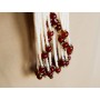 collana turca multifilo con perle, zirconi, granato e corniola, collana etnica, bigiotteria indiana, etnikò by crosato