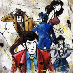 Quadro Juta Lupin Ready -realizzato a mano