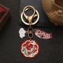 Porta chiavi in stile giapponese con koi e altri animali