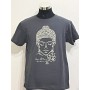 T-shirt Buddha Lotus 100% Cotone grigio scuro- Unisex