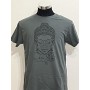 T-shirt Buddha Lotus 100% Cotone kaki- Unisex