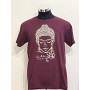 T-shirt Buddha Lotus 100% Cotone bordeaux- Unisex