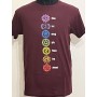 T-shirt Chakra 100% Cotone bordeaux- Unisex