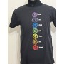 T-shirt Chakra 100% Cotone nero- Unisex