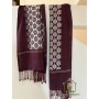 SCIARPA PKA CHAN FATTA A MANO DI COTTONE E BAMBOO COLORE  BORDEAUX