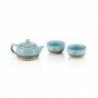 Set in porcellana Ru blu decorato 3 pz