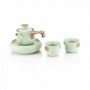 Set in porcellana Ru verde con supporto 4 pz