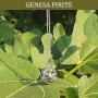 Collana con ciondolo Genesa in acciaio inossidabile e Pietra Pirite