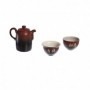 Set in ceramica nero e rosso Lin's Ceramics Studio 3 pz