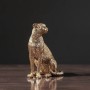 Statuetta di Leopardo colorazione oro - per il buon auspicio del Feng Shui