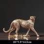 Statuetta di Leopardo colorazione oro - per il buon auspicio del Feng Shui