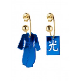 Orecchini Kimono Plexi Mini Azzurro