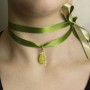 Collana/Bracciale Tessuto Kanji Mamma Verde