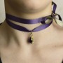 Collana/Bracciale Tessuto Kanji Bambù Viola