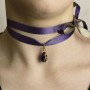  Collana/Bracciale Tessuto Kanji Amicizia Viola