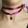 Collana/Bracciale Tessuto Kanji Amicizia Fucsia