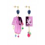 Orecchini Kimono Special Piccolo Plexi Fucsia