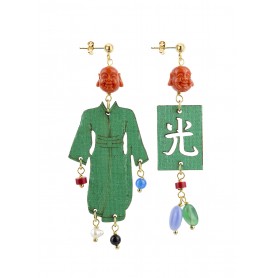 Orecchini Kimono Special Piccolo Verde