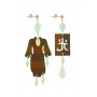 Orecchini Kimono Plexi Piccolo Verde Giada