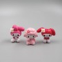 Set 6 Figure Hello Kitty - constume di natale da  4cm/2.5cm  con  Hello Kitty, Cinnamoroll, My Melody, Kuromi