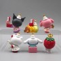 Set 6 Figure Hello Kitty - con costume di natale da 5cm con Hello Kitty, Cinnamoroll, My Melody, Kuromi