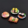 SET da 4 Pezzi Figure Mignon - piatti di SUSHI - Gashapon (1.7x4.8cm)