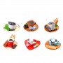 SET da 6 FIGURE Action figure Mignon - Gatto e Tazze da cioccolata - Gashapon (1.7x4.8cm)