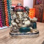 STATUA DI GANESH SDRAIATO DIPINTO - altezza 24 cm