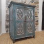 CREDENZA INDIANA BLU VINTAGE INTAGLIATA