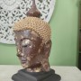 SCULTURA TESTA DEL BUDDHA ORO