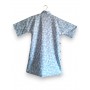 Qipao con pattern a fiori azzurri 3-7 anni