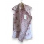 Qipao con pattern a fiocchi rosa 3-7 anni