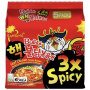 Buldak 3xpiccante Spaghetti istantanei Piccante Coreano 5porzionix140g