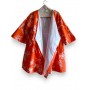 Hanfu con pattern a rose su sfondo arancione 3-7 anni