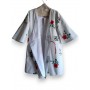 Hanfu con pattern a fiori su fondo bianco 3-7 anni