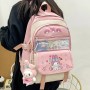 Zaino scolastico capiente  della serie Hello Kitty con personaggi e colori assortiti