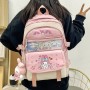 Zaino scolastico capiente  della serie Hello Kitty con personaggi e colori assortiti