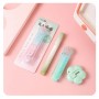 Set di cancelleria Kawaii con  gomma, taglierina, bianchetto a nastro, penna gel