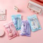 Set di cancelleria Kawaii con  gomma, taglierina, bianchetto a nastro, penna gel