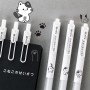 Set di 3 Penne Biro in gel nero - RANDOM - con figura del gatto (colpa del gatto!) Bianche