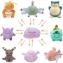 Peluche Pokémon Ditto  - double face con  trasformazione in altri pokémon come  Magnemite, e altri