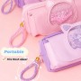 Astuccio porta penne - per Ragazze con forma gatto e brillantini in movimento e colori pastello  (21cm)