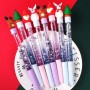 Set da 5 Pezzi  Penne NATALE  con Luccichini in movimento (Oil) con bambolotti di natale - adatto a bambini