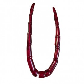 Collana in resina rosso