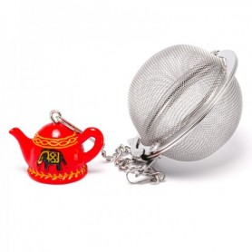 Infusore per tazza con teiera rossa