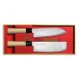 Set 2 coltelli giapponesi Santoku e Nakiri - Sekiryu