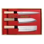 Set 3 coltelli giapponesi Sashimi, Santoku e Nakiri - Sekiryu