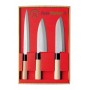 Set 3 coltelli giapponesi Sashimi, Santoku e Deba - Sekiryu