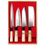 Set 4 coltelli giapponesi Sashimi, Deba, Santoku e Nakiri - Sekiryu